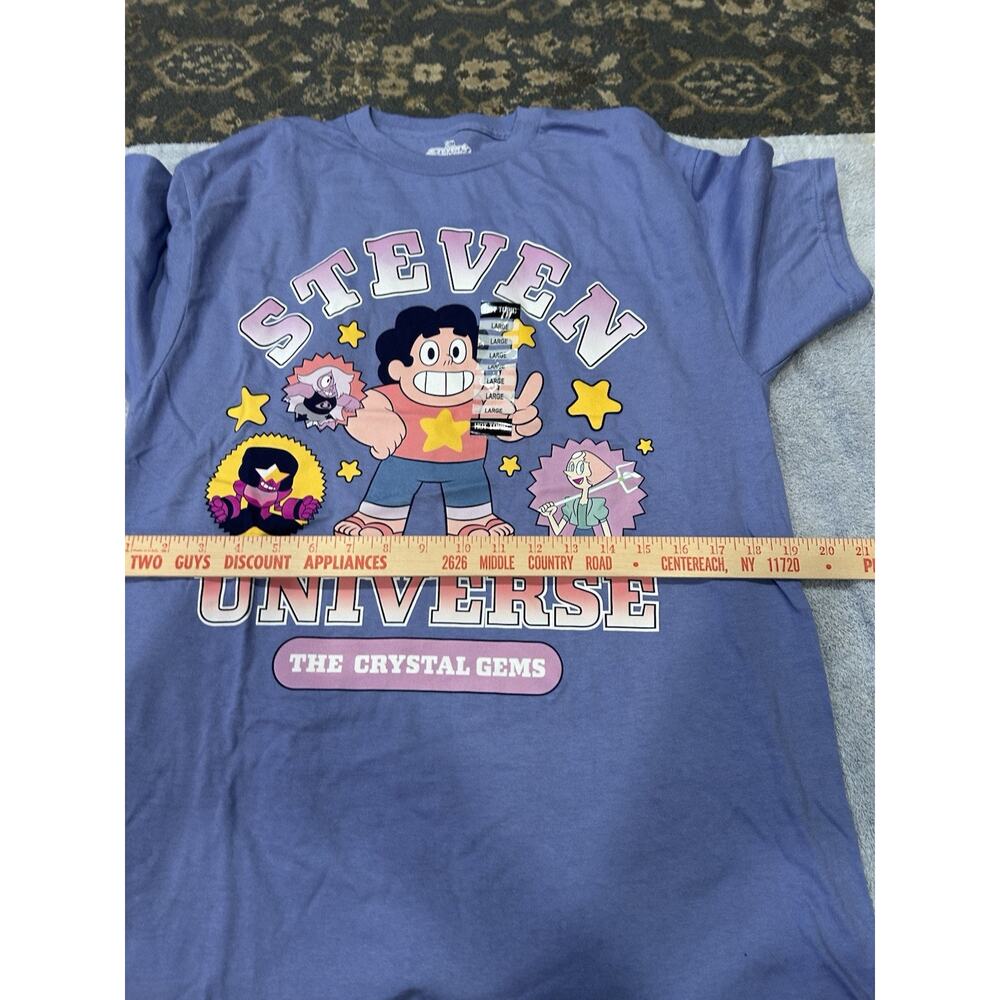 Steven Universe Adult Size Large New T-Shirt - Blue Crystal Gems NWT